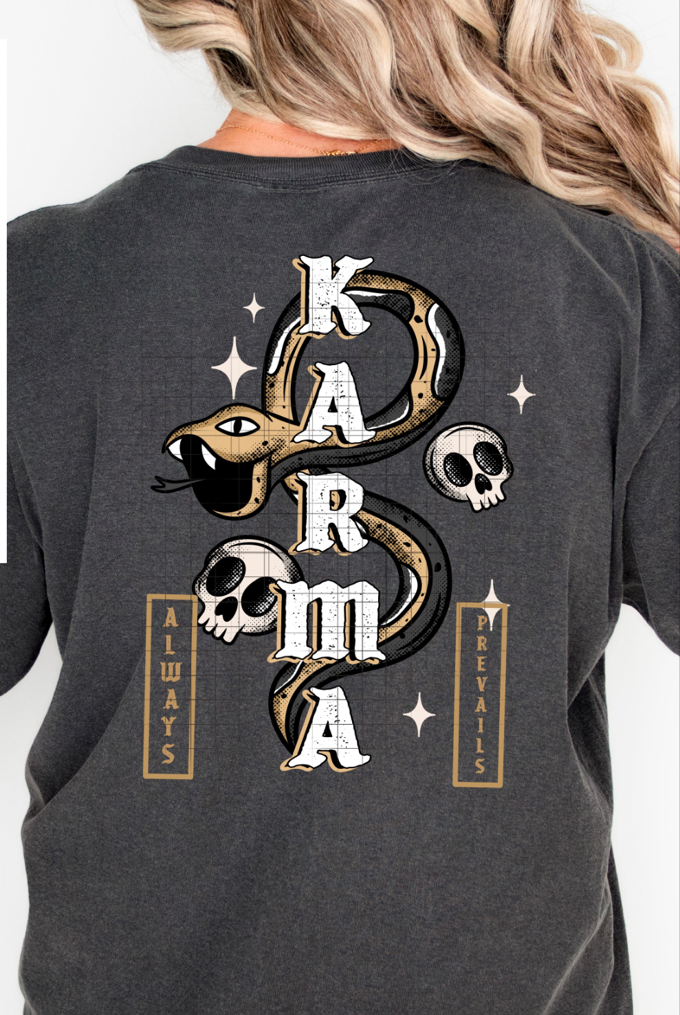 Karma WHITE FONT BACK CSC DTF transfer