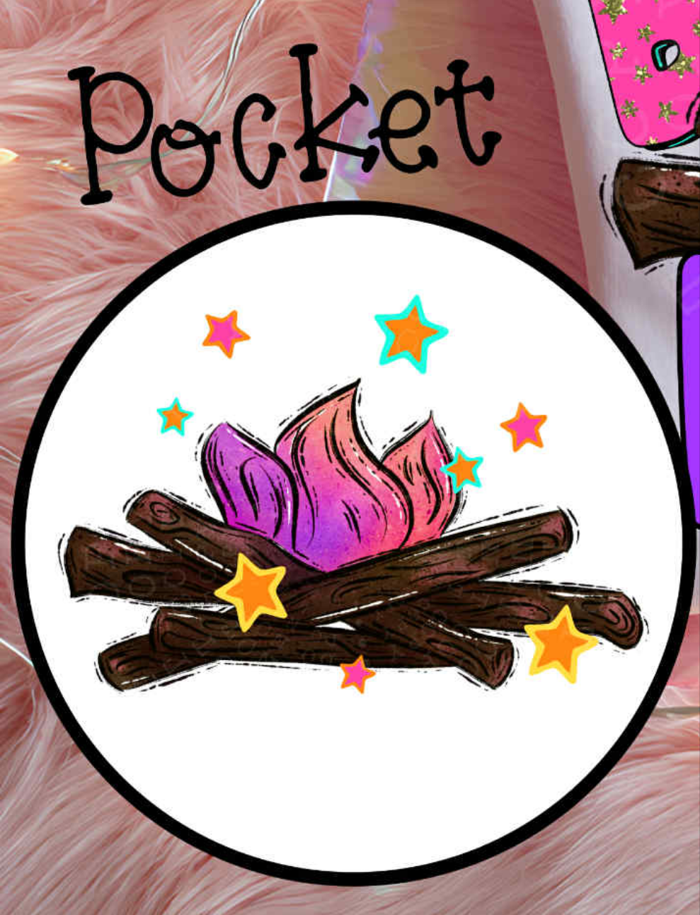 Bonfire babe POCKET C's  DTF transfer