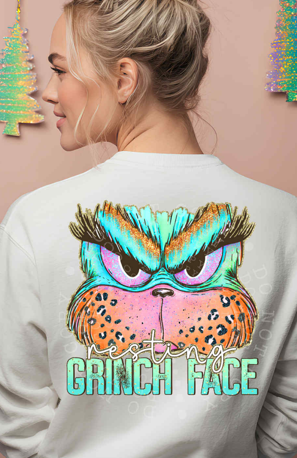 Resting gface colorful DTF transfer