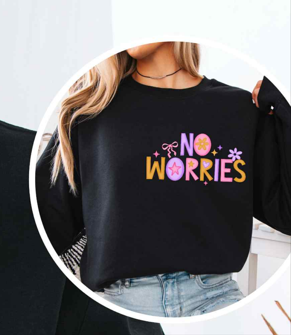 No worries neon colors EXCLUSIVE DTF transfer
