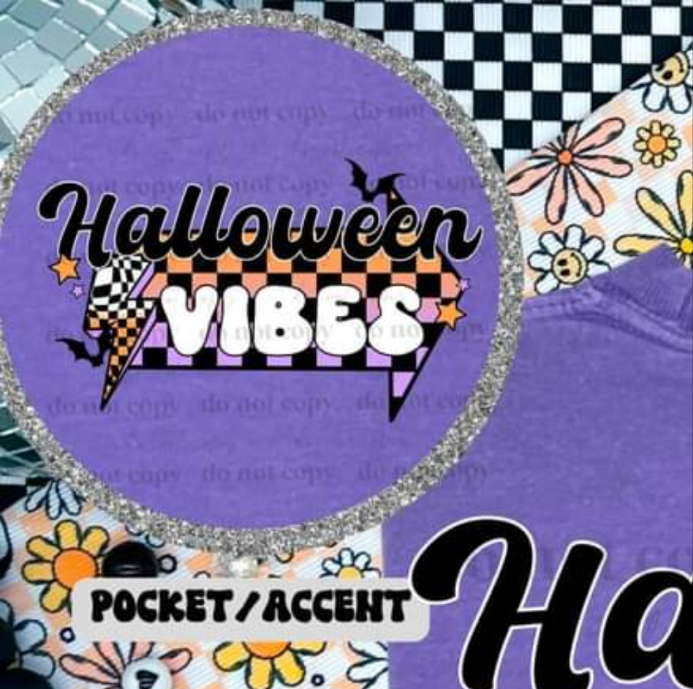 Halloween vibes pocket CSC DTF TRANSFER