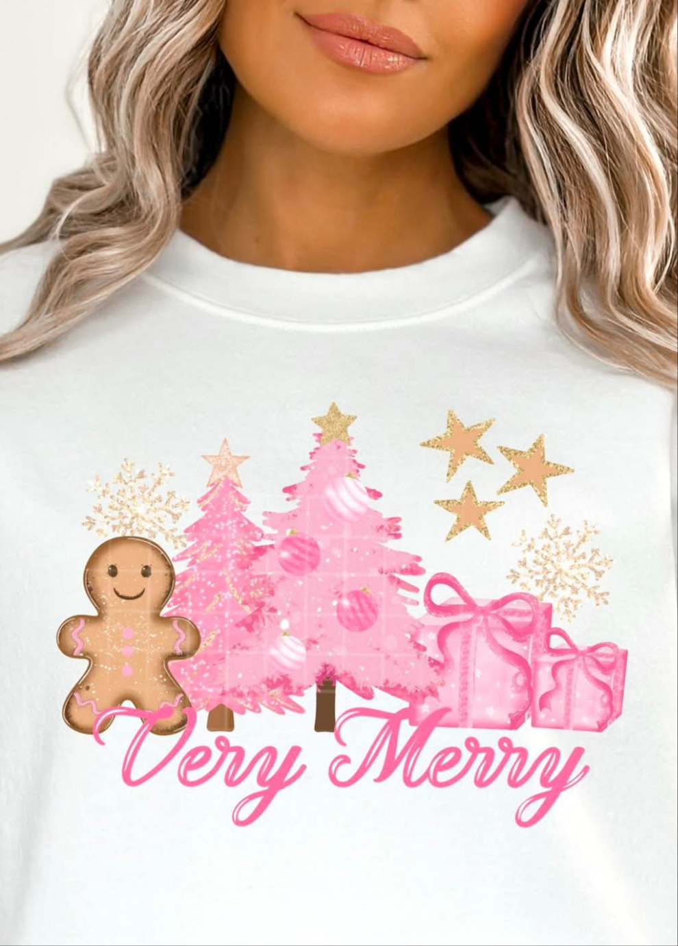 Very merry pink Christmas CSC sunday special DTF transfer