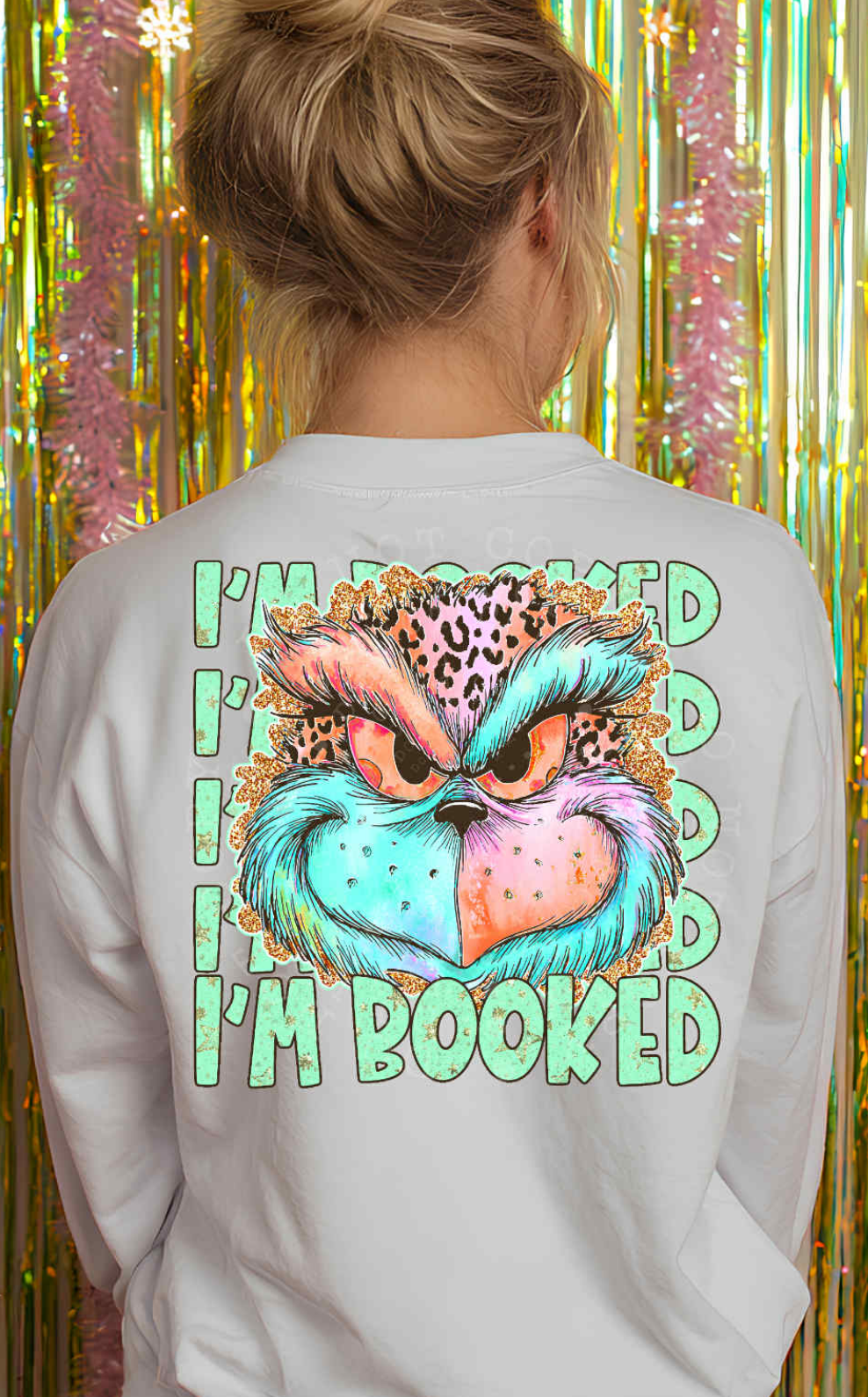 I'm booked colorful DTF transfer