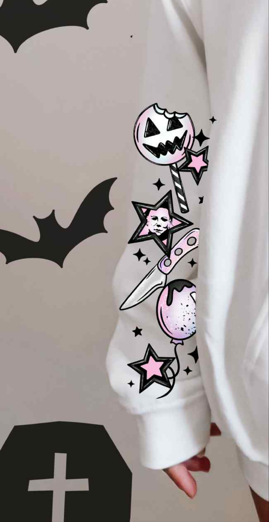 Killer vibes SLEEV PASTEL DTF transfer