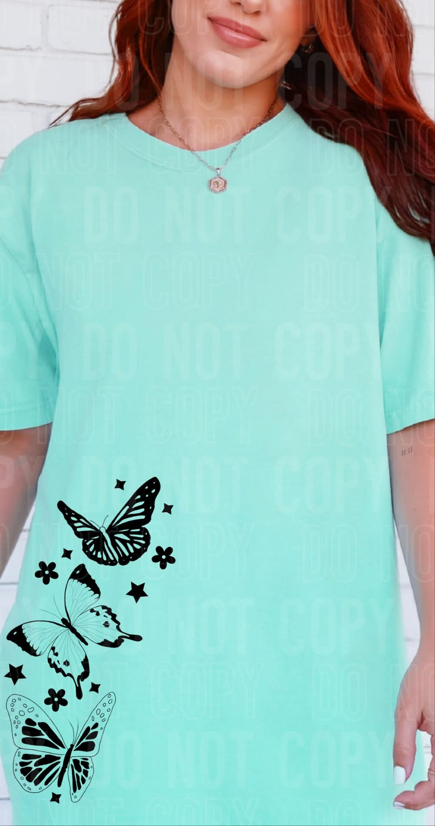 Butterfly trio BLACK DTF transfer