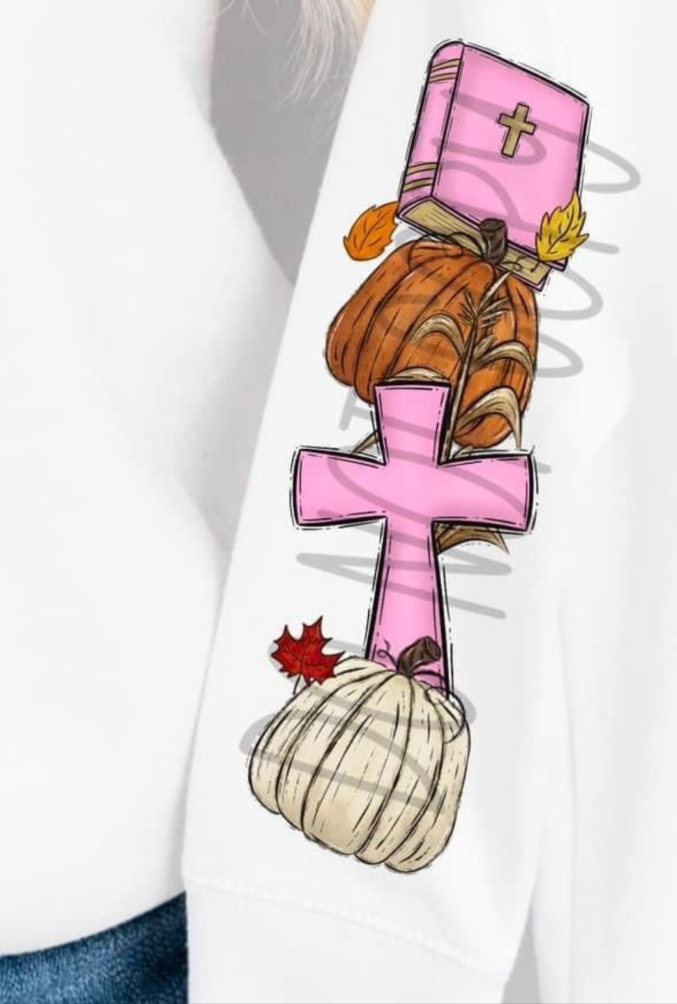 Thankful for My Mama & Jesus *Sleeve* (FDCD) DTF transfer