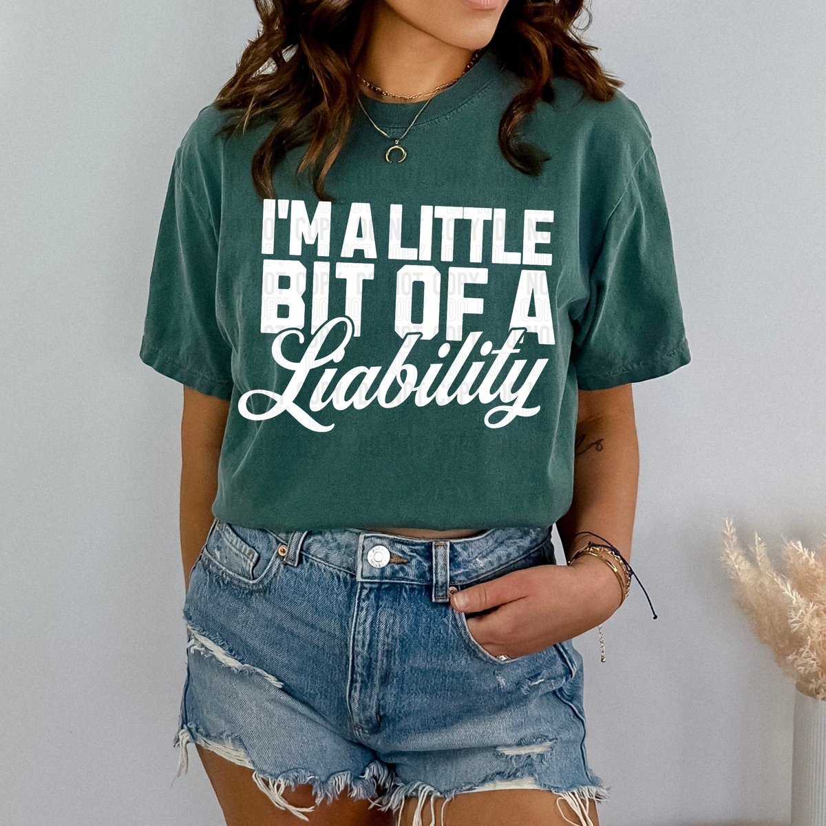 I'm a little bit of a liability WHITE (SBB) DTF Transfer