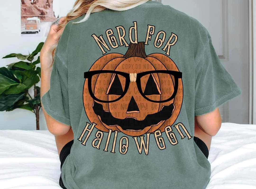 Nerd for Halloween (nerdy pumpkin) 9610 DTF TRANSFER