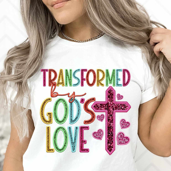 Transformed by gods love 31300 DTF transfer