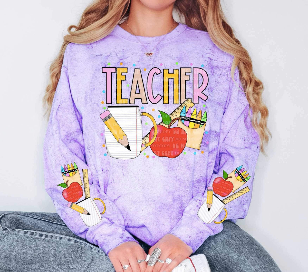 Teacher (teaching items) SLEEVE ONLY 9597 DTF TRANSFER