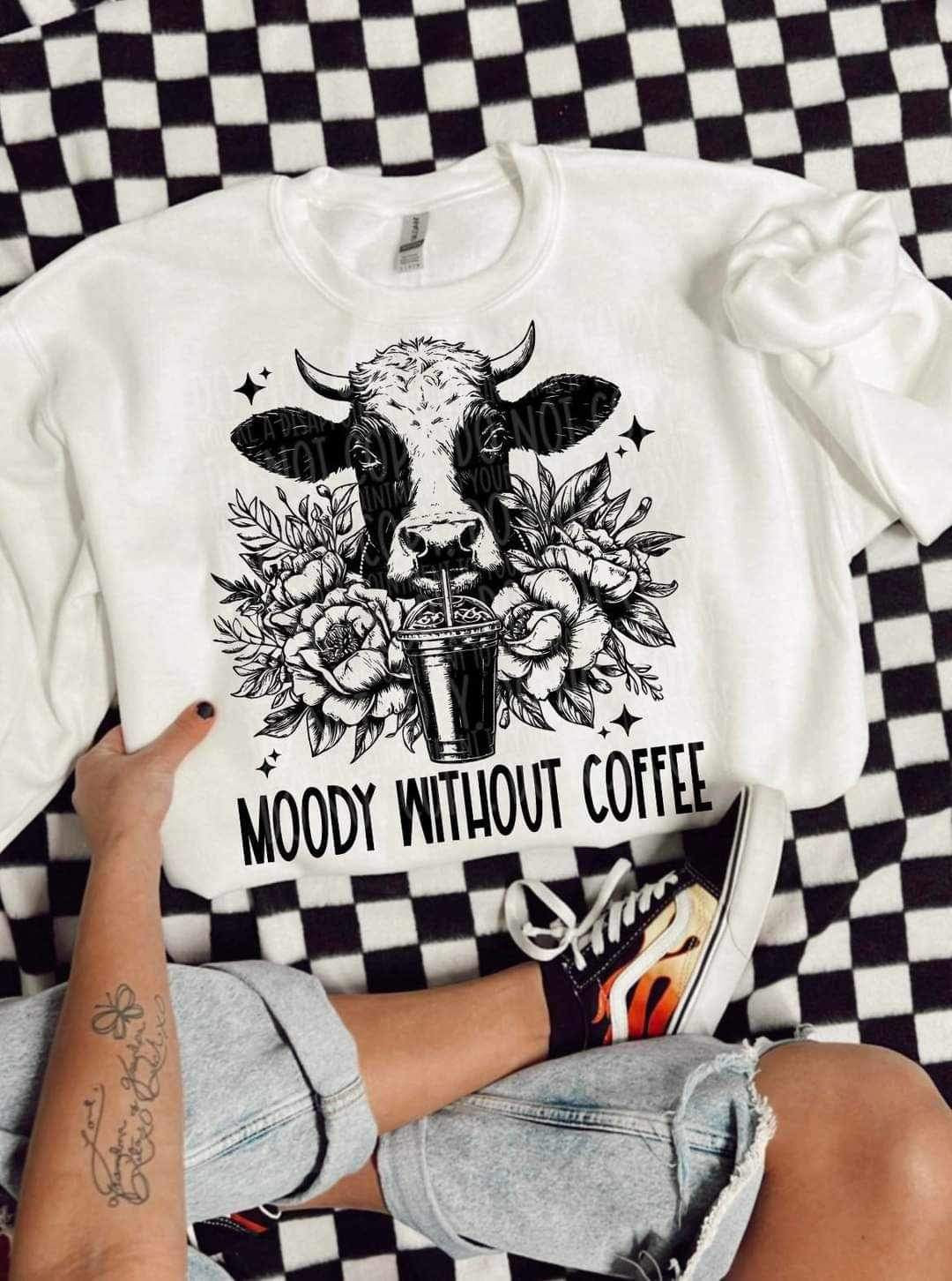 Moody without coffee BLACK (LYTTLE) 20797 DTF transfer