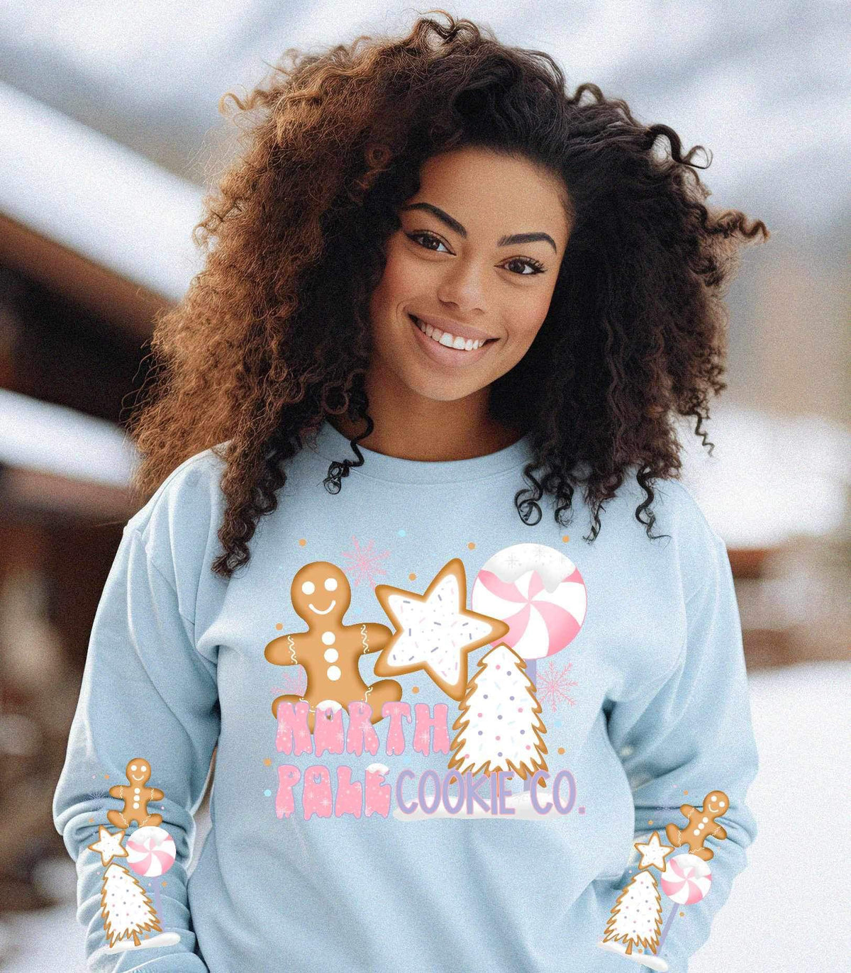 North pole cookie co (gingerbread cookies and peppermint) FRONT ONLY 9591 DTF TRANSFER