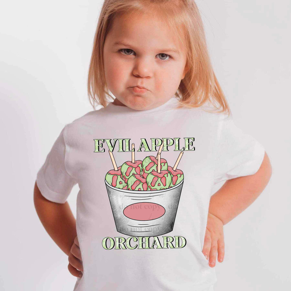 Evil apple orchard (bucket filled with poison apples) 9586 DTF TRANSFER