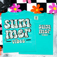 Summer vibes palm tree filled (CSC) 31314 DTF transfer