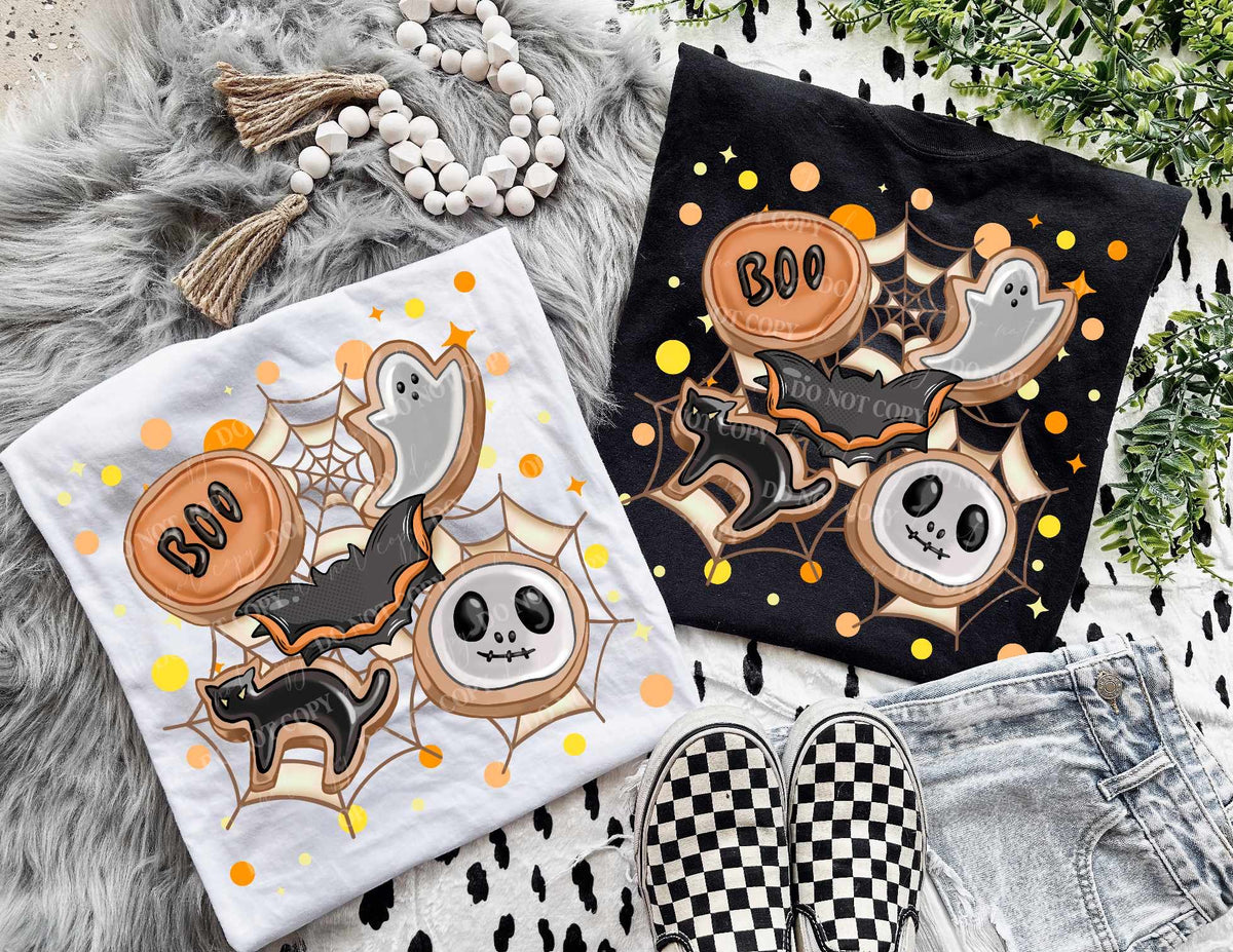 Halloween cookies orange and yellow dots (LUMI) 43374 DTF transfer