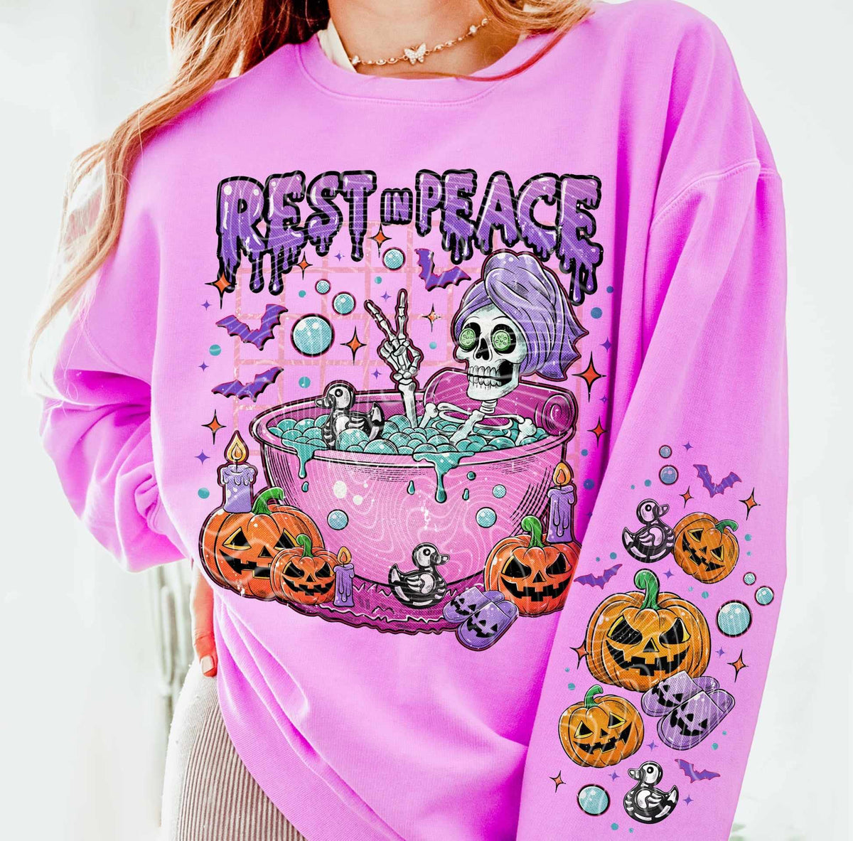 Halloween bubble bath sleeve (GRAVITEE) 43378 DTF transfer