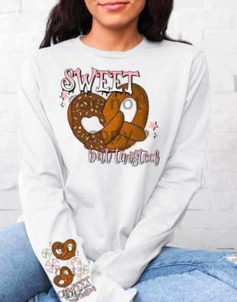 Sweet but twisted pretzel FRONT ONLY 9443 DTF TRANSFER