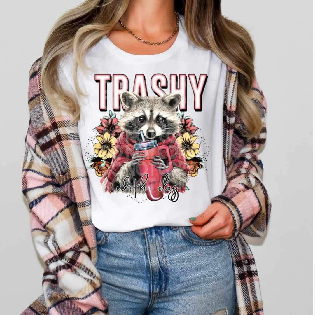 Trashy with class raccoon (SSD) 20824 DTF transfer
