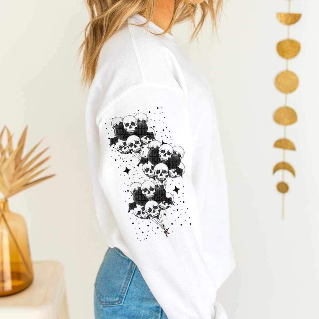 Skull balloons SLEEVE 9567 DTF TRANSFER