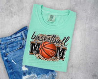 Basketball mom leopard background 31376 DTF transfer