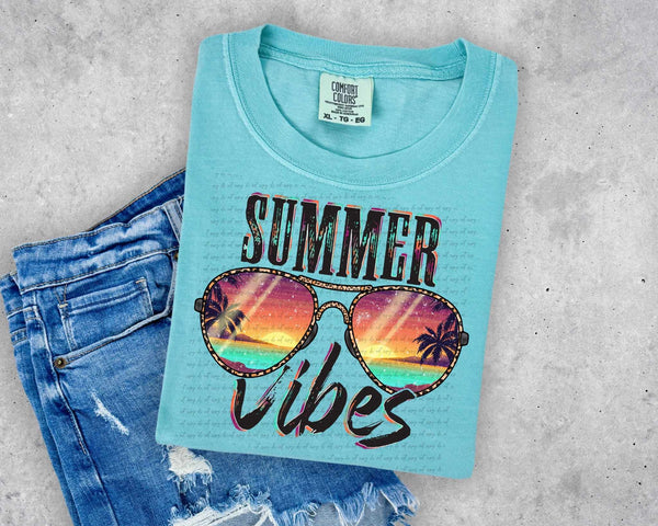 Summer vibes glasses 31363 DTF transfer