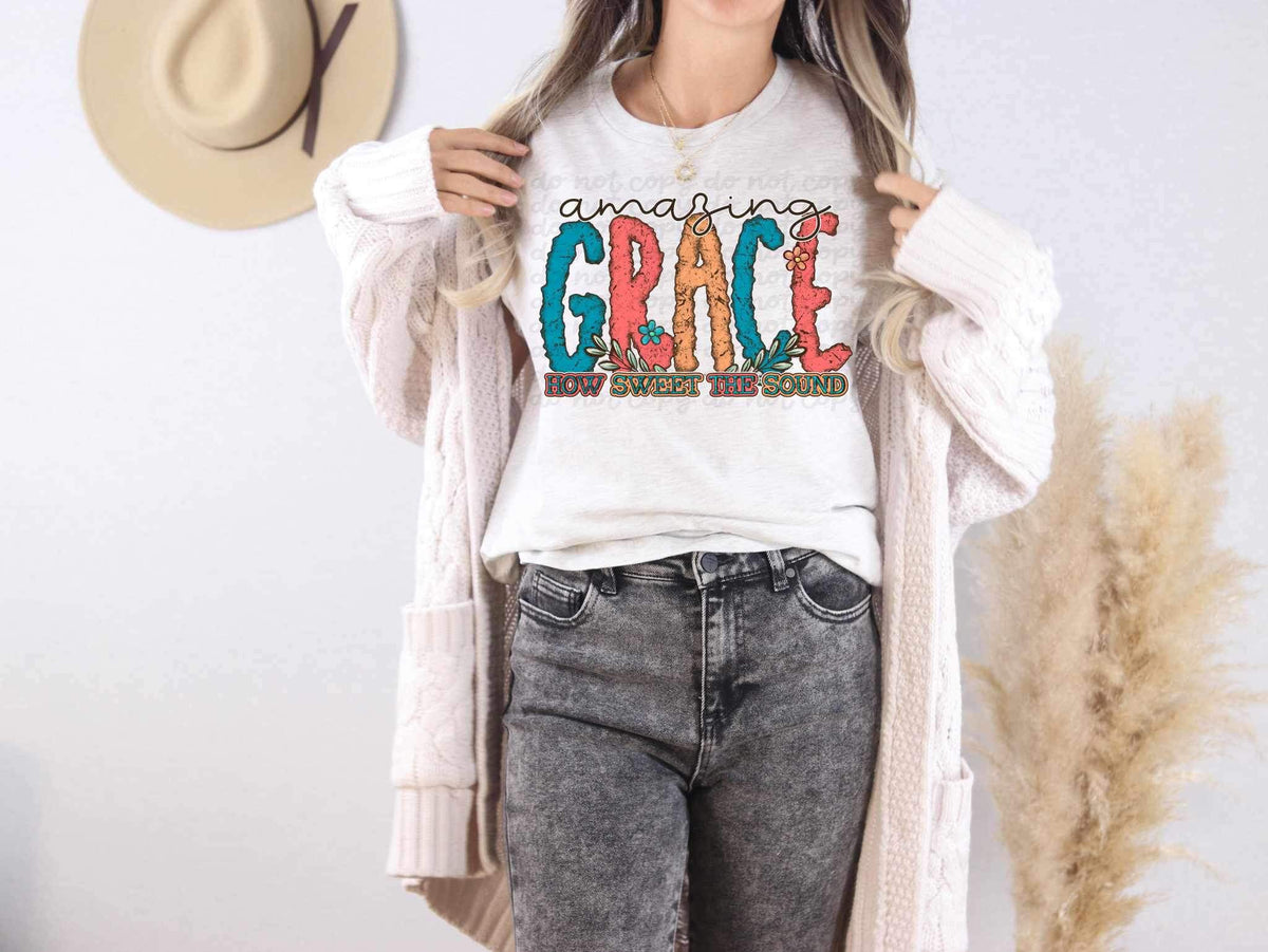 Amazing grace how sweet the sound 20903 DTF transfer