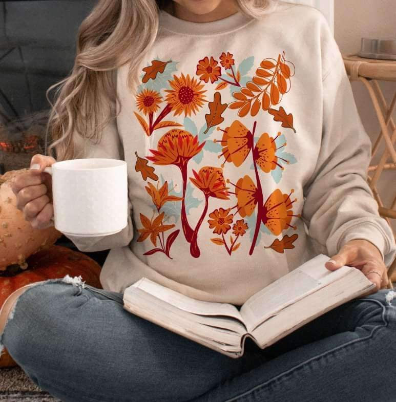 Fall leaves and flowers 16636 DTF TRANSFER
