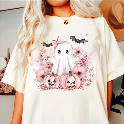 Coquette ghost pink pumpkins 43406 DTF transfer