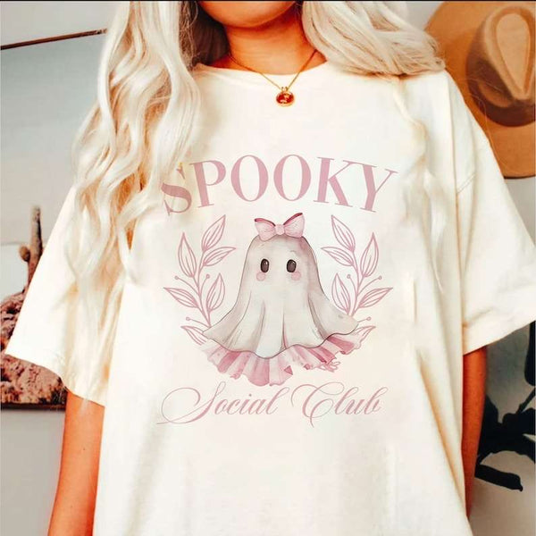 Spooky social club Coquette ghost 43407 DTF transfer