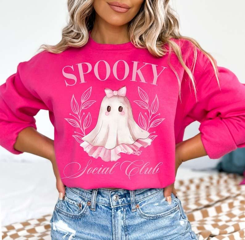 Spooky social club Coquette ghost 43407 DTF transfer
