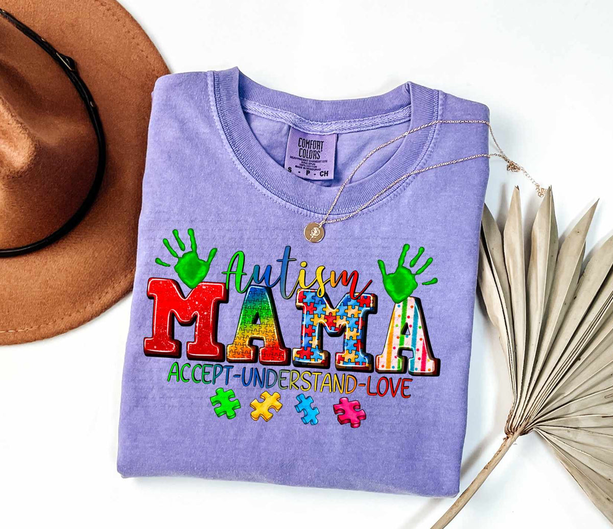 Autism mama accept understand love (CSTAGE) 31381 DTF transfer