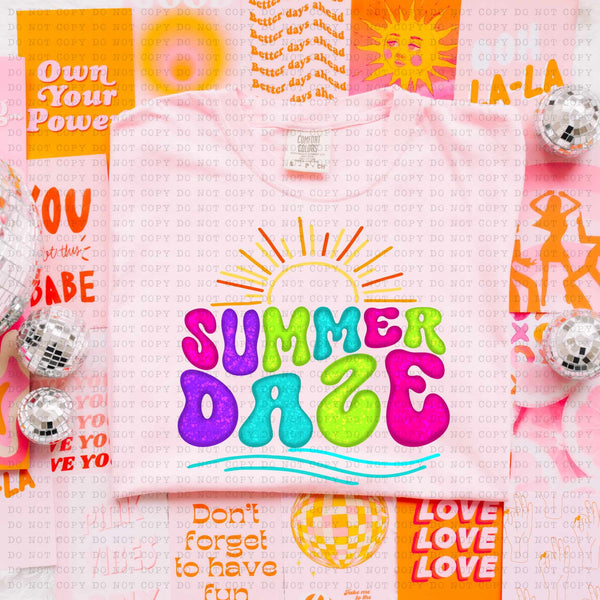 Summer daze colorful (ECHT) 31419 DTF transfer