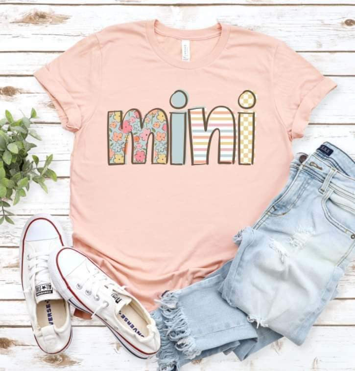 Mini pastel patterned font 20941 DTF transfer