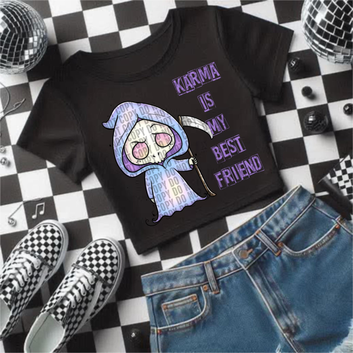 Karma is my best friend grimreaper (lane) DTF transfer