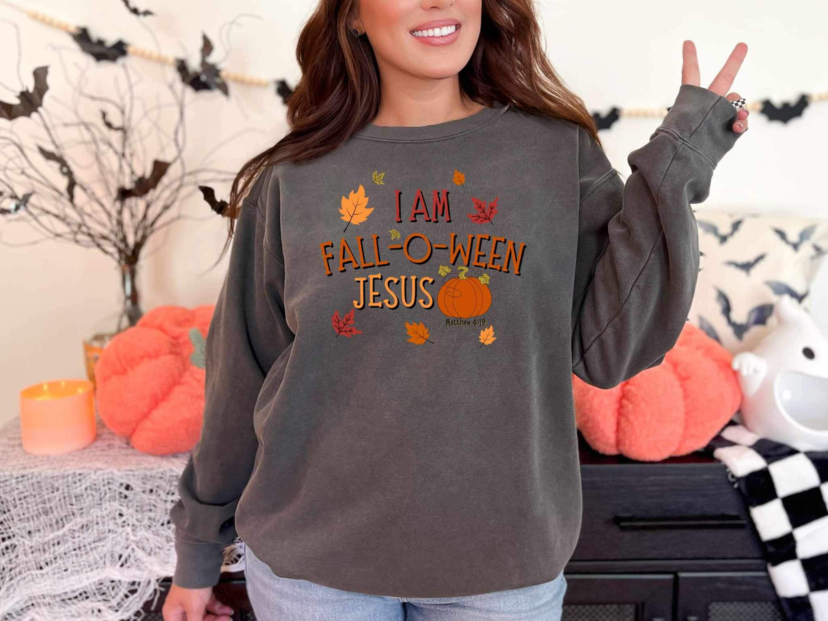 I Am falloween Jesus matthew 4:19 (leaves and rust colors) 3376 DTF TRANSFER