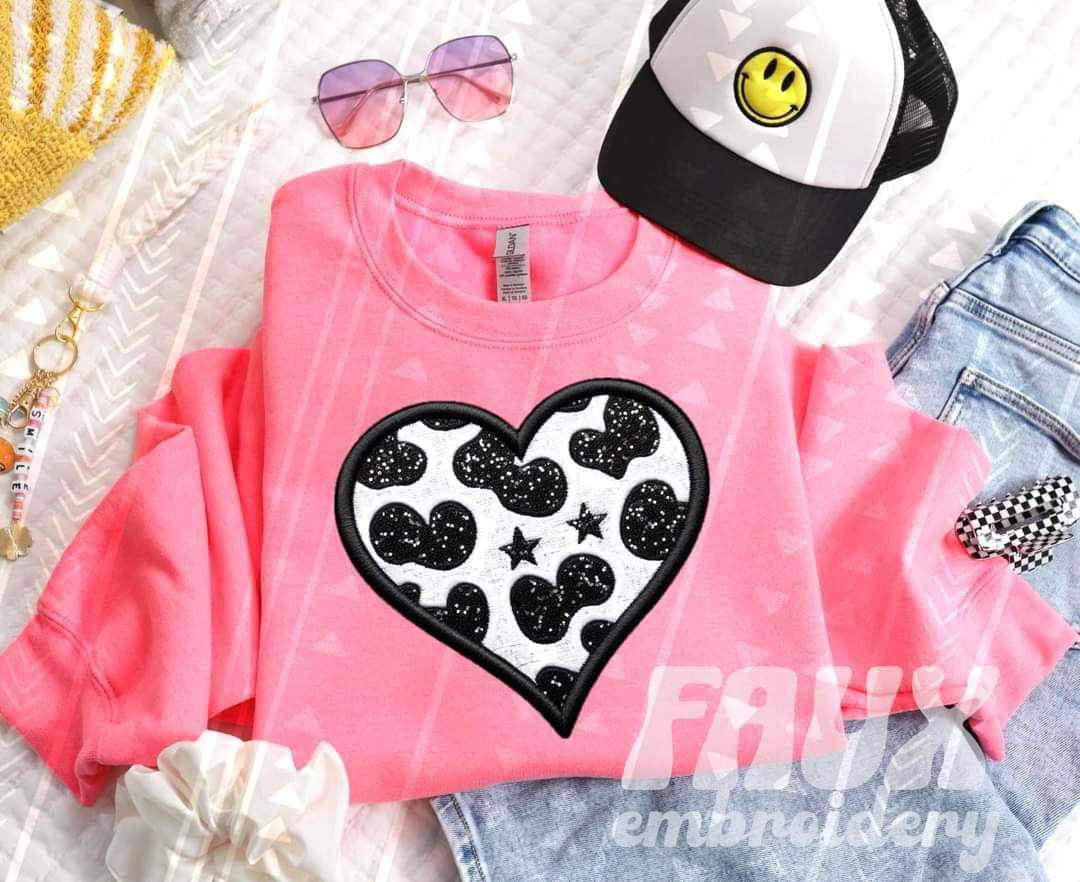 Cowhide heart 20894 DTF transfer