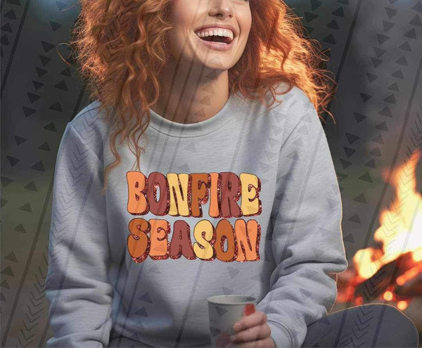 Bonfire season (fall color block lettering) 9641 DTF TRANSFER