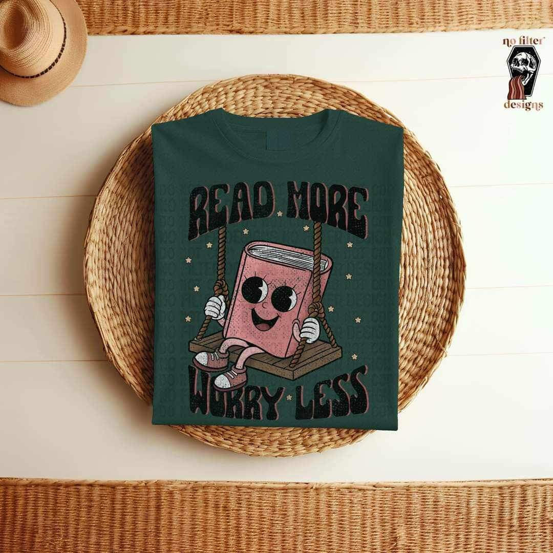 Read more worry less PINK BOOK 20878 DTF transfer