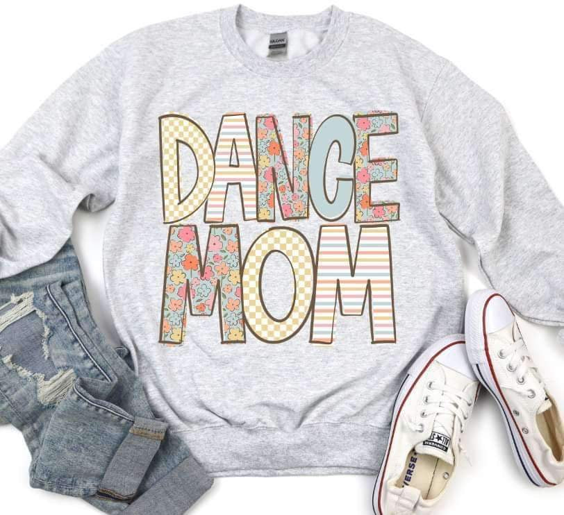 Dance mom pastel patterned font 20925 DTF transfer