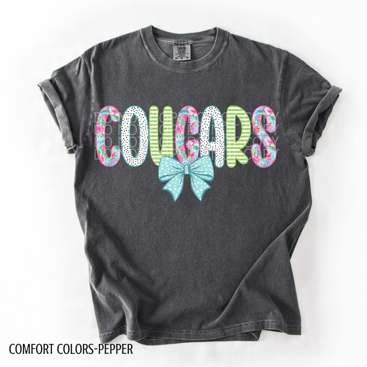 Cougars blue bow (CSG) 92408 DTF transfer