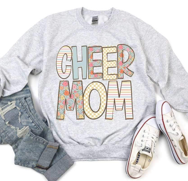 Cheer mom pastel patterned font 20923 DTF transfer