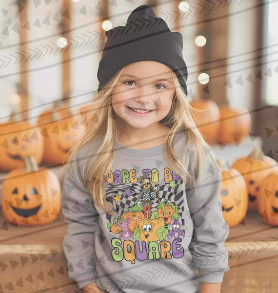 Dare to be square (scarecrow with pumpkin patch) 9627 DTF TRANSFER