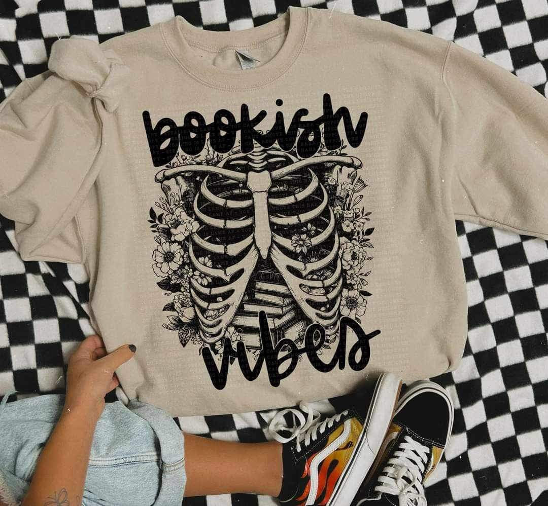Bookish vibes rib cage 20865 DTF transfer
