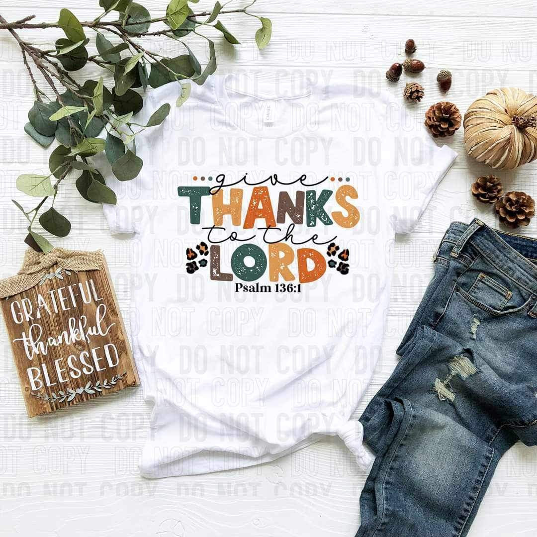 Give thanks to the lord 9698 DTF TRANSFER