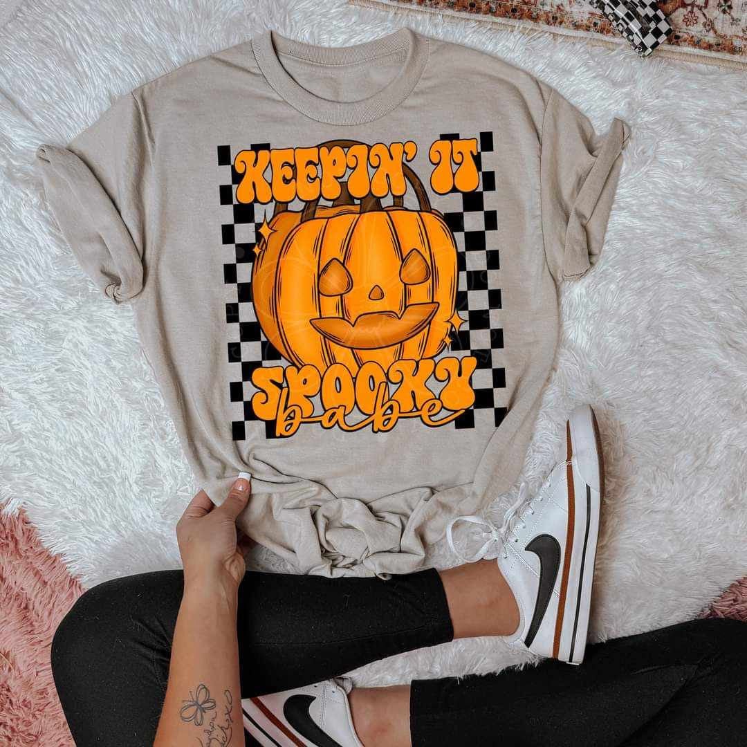 Keepin it spooky babe pumpkin (LYTTLE) 43479 DTF TRANSFER