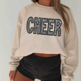 Cheer embroidered with rhinestones 20986 DTF transfer