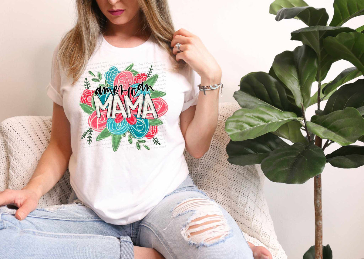 American mama flowers 31447 DTF transfer