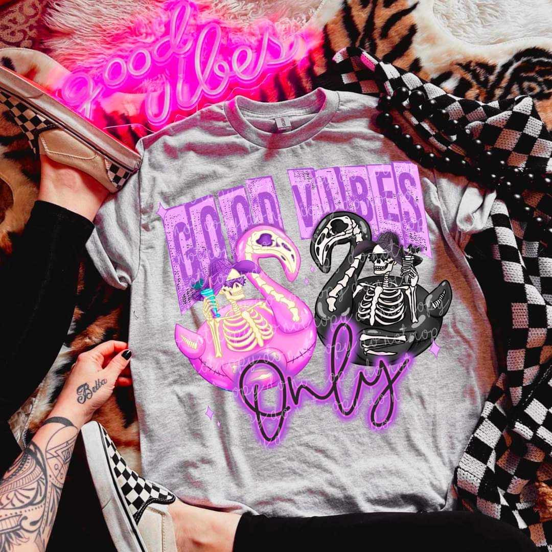 Good vibes only skellie inflatables (MMD) 31458 DTF transfer