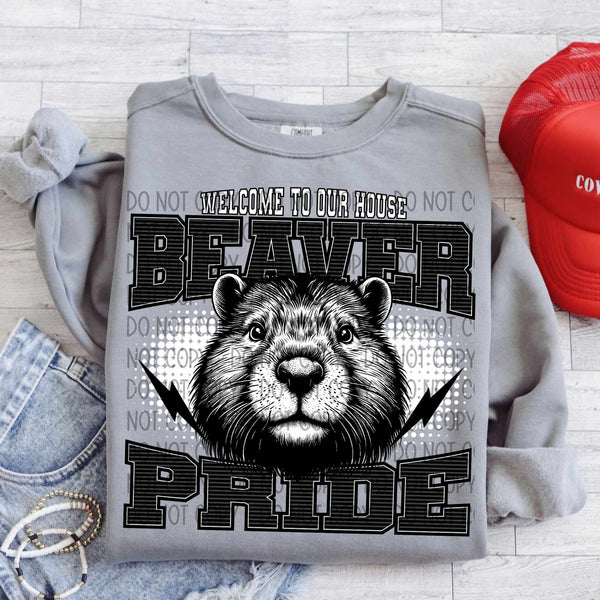 Welcome to our house beaver pride 31473 DTF transfer