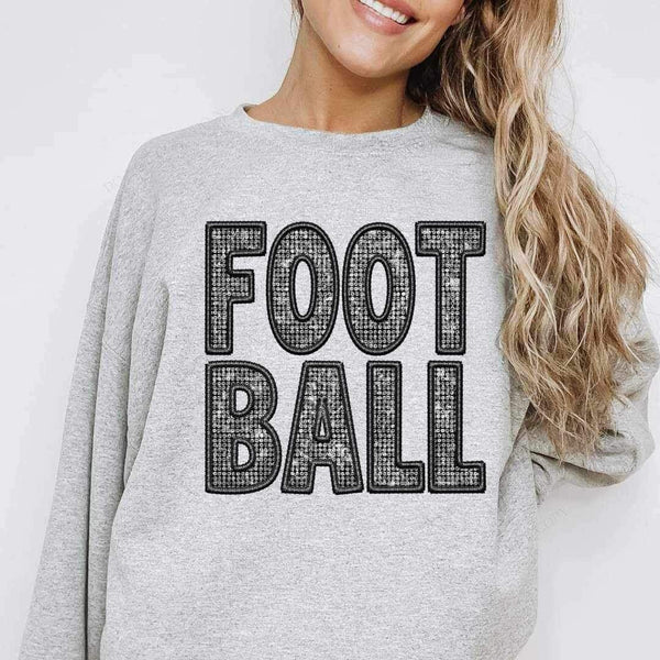 Football embroidered with rhinestones 20993 DTF transfer